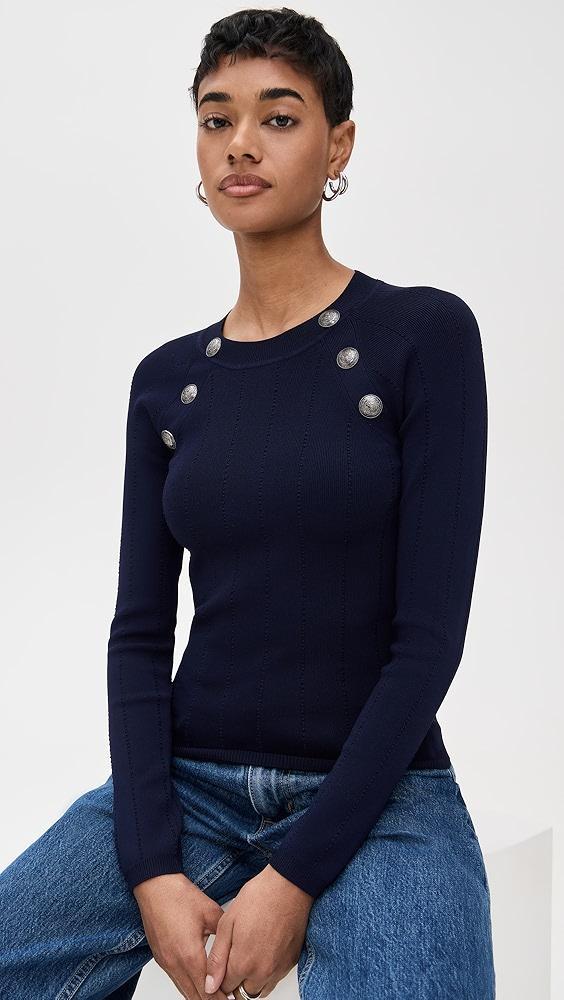 L'AGENCE Gretchen Button Pullover | Shopbop Product Image