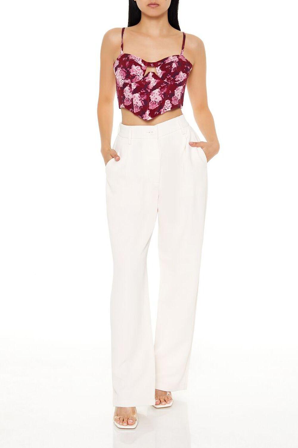 High-Rise Wide-Leg Trouser Pants | Forever 21 product image