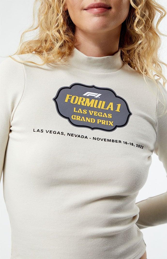 Formula 1 Womens x PacSun Las Vegas Mock Neck Long Sleeve Top - Beigeedium Product Image