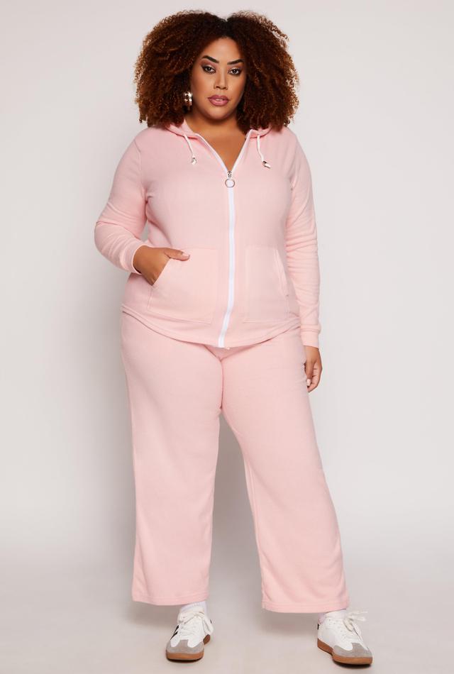 Womens Plus Size Fleece Straight Leg Sweatpants Product Image