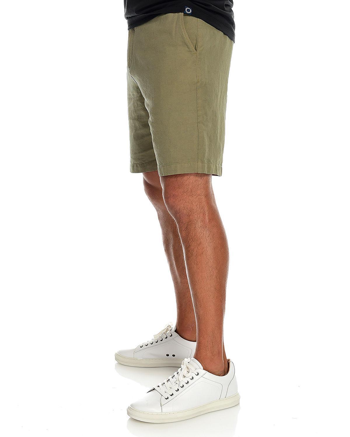 Mens Bryant Solid Cotton-Linen Shorts Product Image