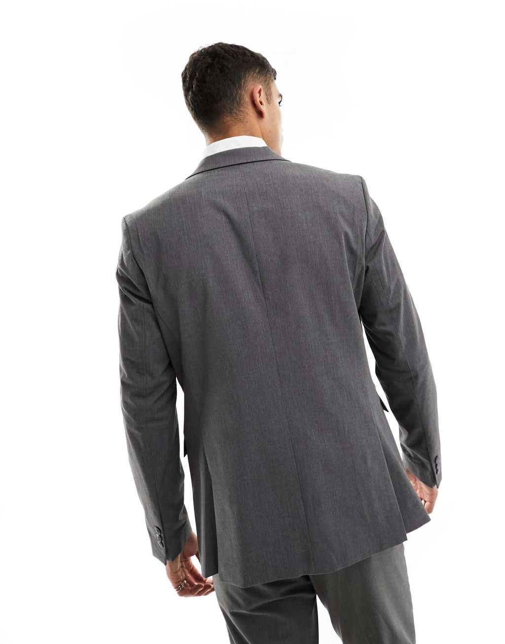 Selected Homme slim fit suit jacket in gray  Product Image