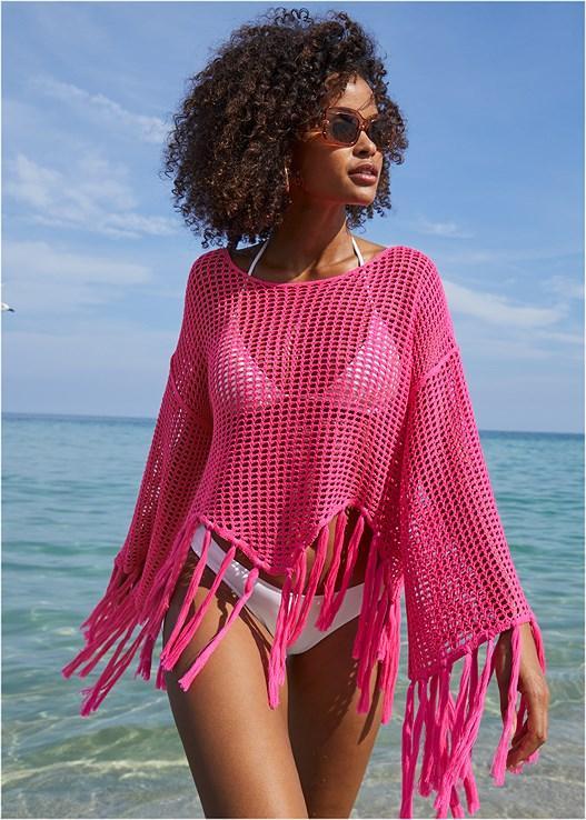 Fringe Crochet Cover-Up Product Image