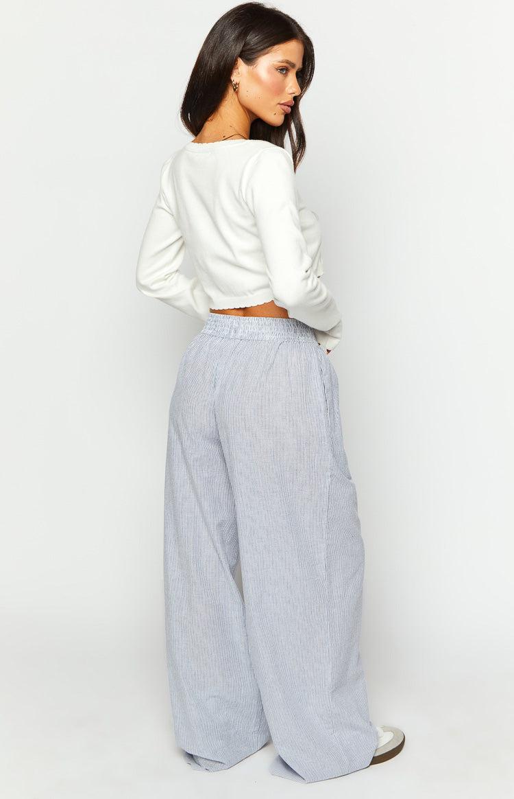 Mahalia Blue Stripe Pants Product Image