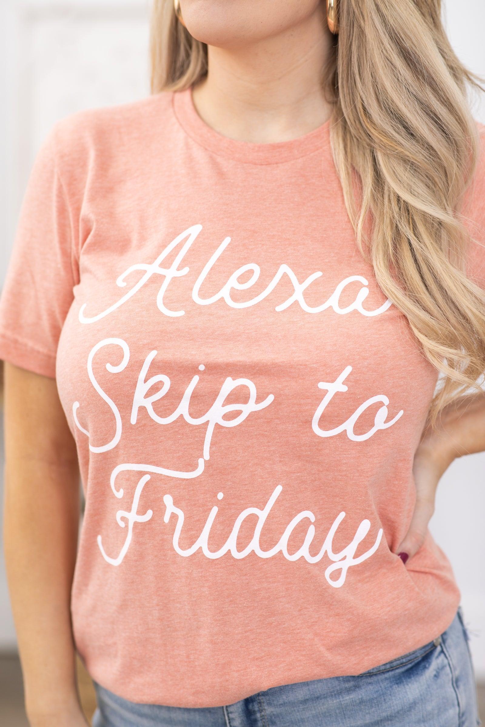 Salmon Alexa Skip To Friday Graphic Tee Product Image