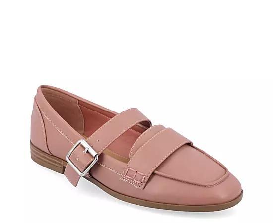 Womens Journee Collection Tru Comfort Foam Caspian Square Toe Loafer Flats Pink Product Image