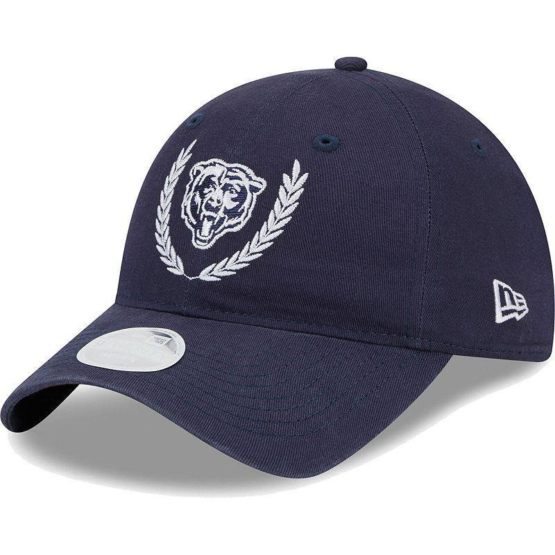 Womens New Era Chicago Bears Leaves 9TWENTY Adjustable Hat, Blue Product Image