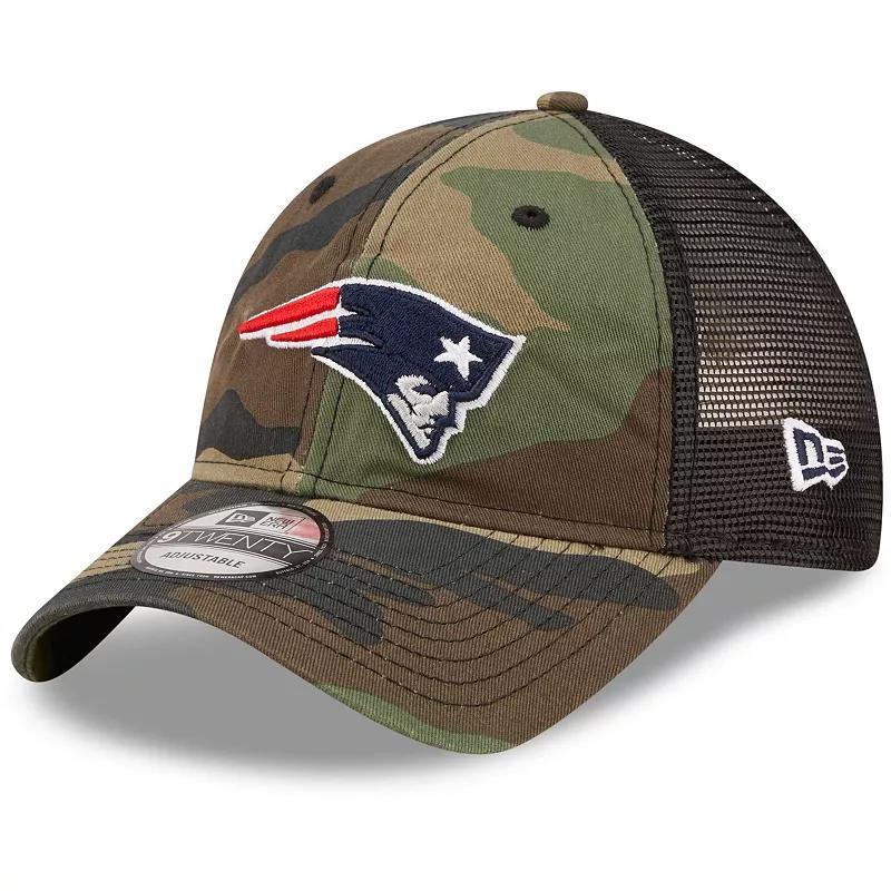 Mens New Era Camo New England Patriots Basic 9Twenty Trucker Snapback Hat - Camo Product Image