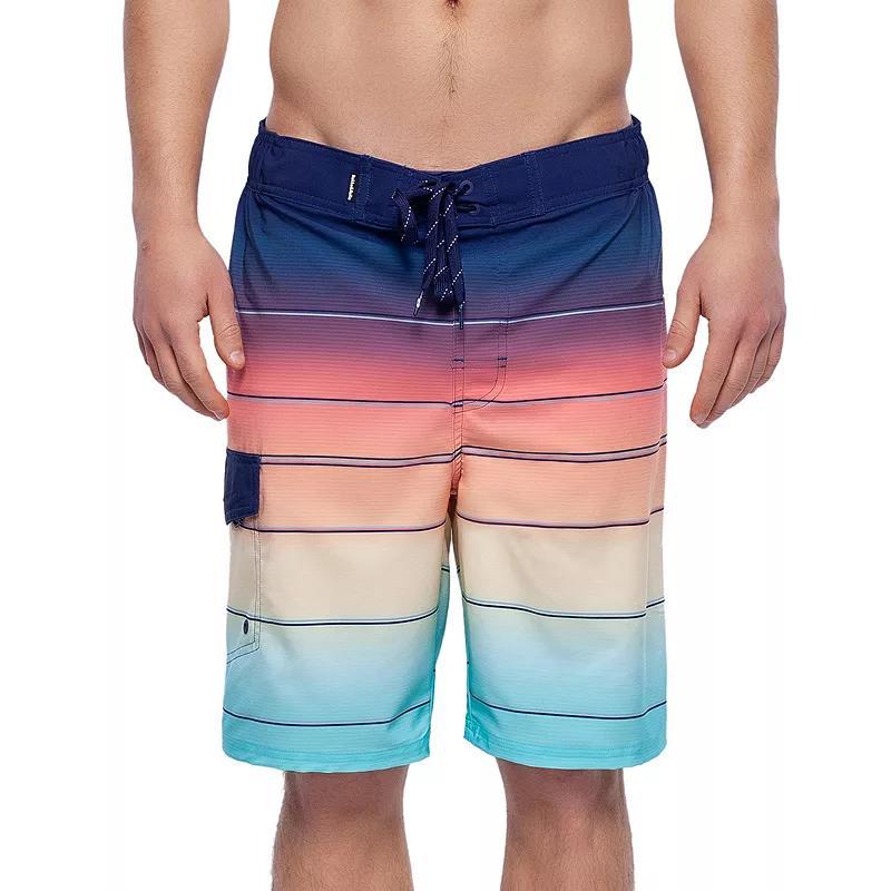 Mens 9 No Mesh Liner Board Shorts Elastic Waist Quick Dry Swim Trunks, up to Size 2XL Product Image