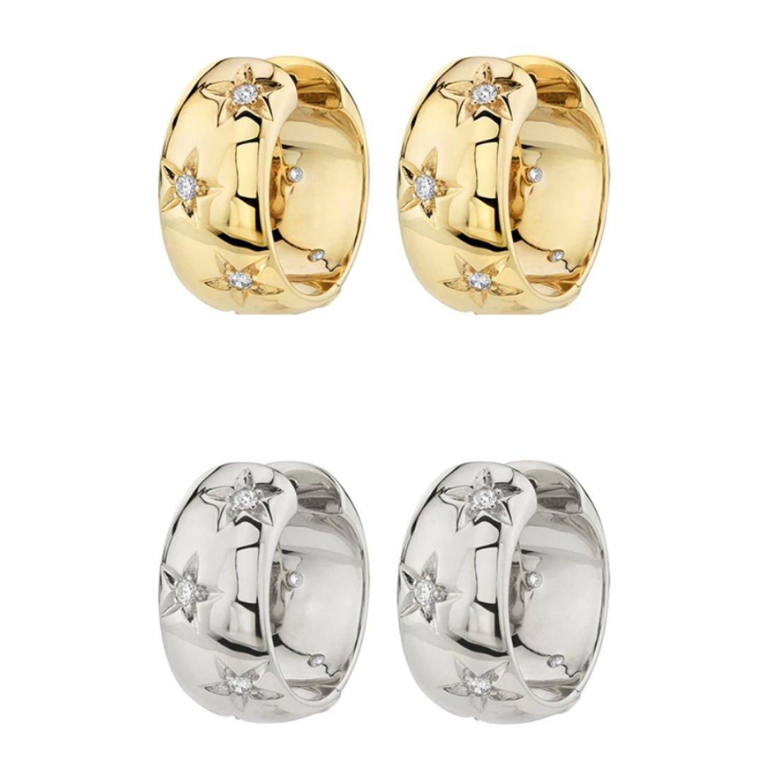 Star Huggie Earrings Product Image