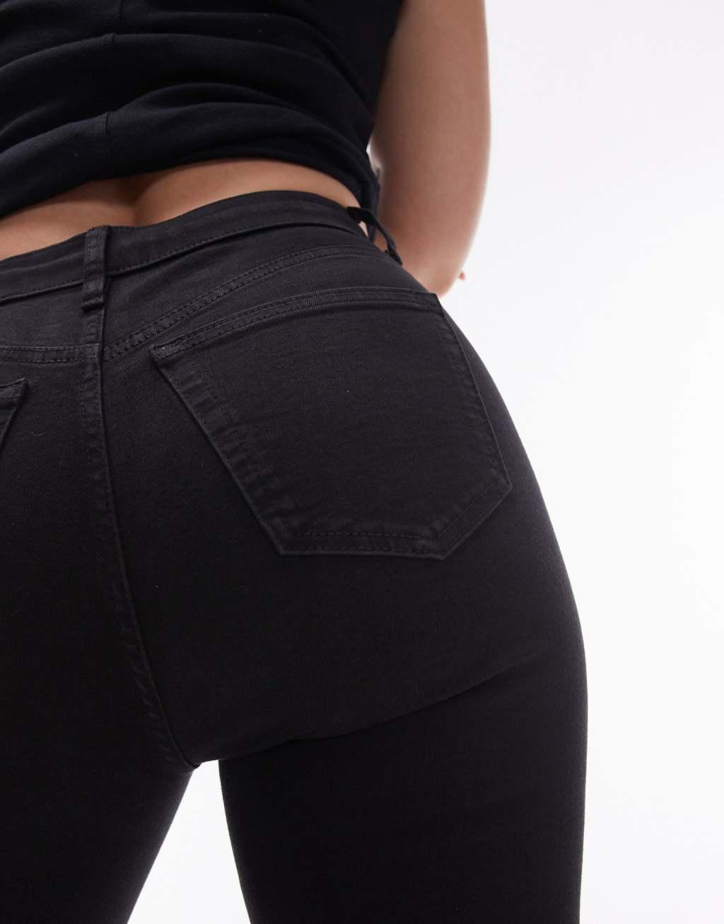 Topshop Hourglass Jamie jeans in black  Product Image