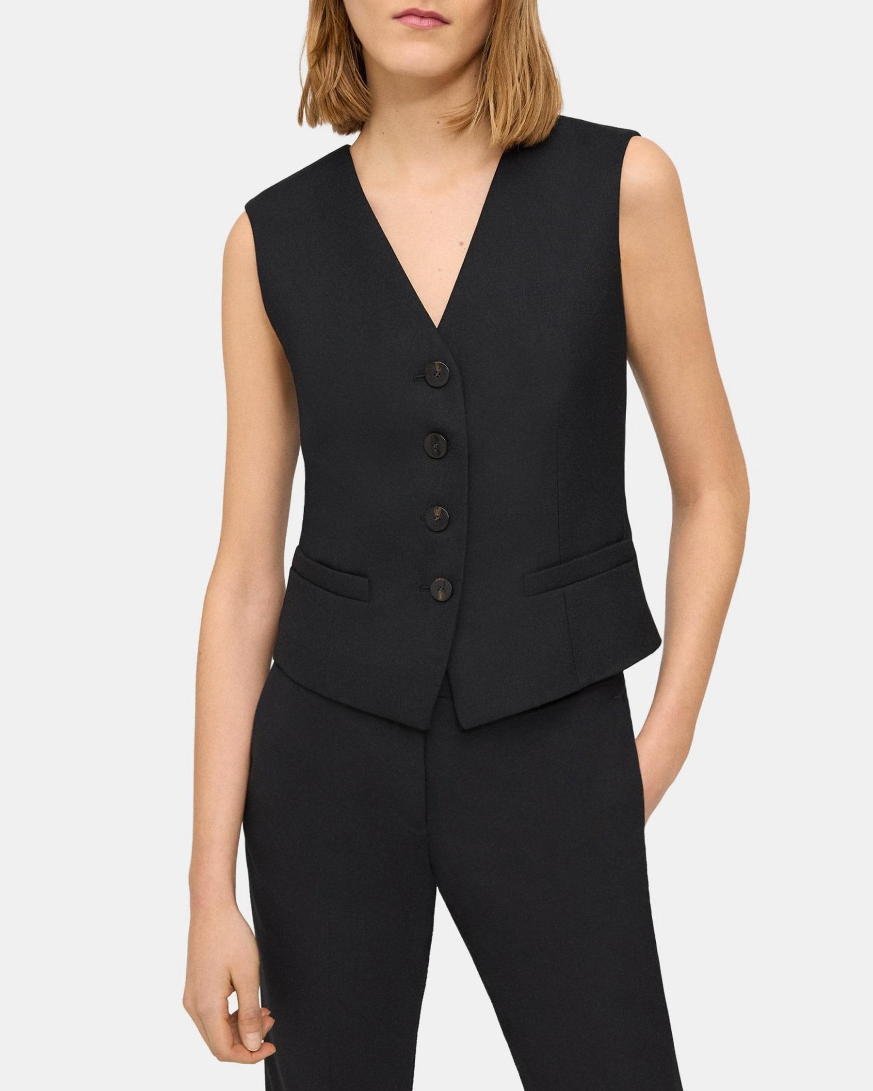 Tailored Vest in Wool Flannel Product Image