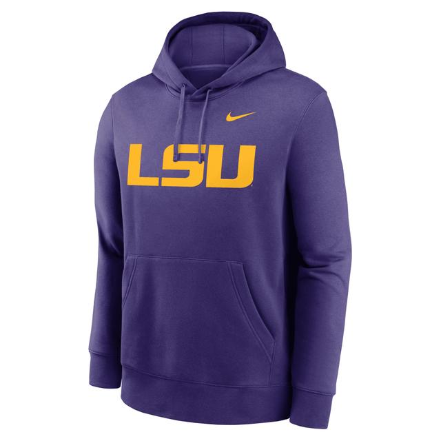 LSU Tigers Primetime Evergreen Club Primary Logo Nike Mens College Pullover Hoodie Product Image