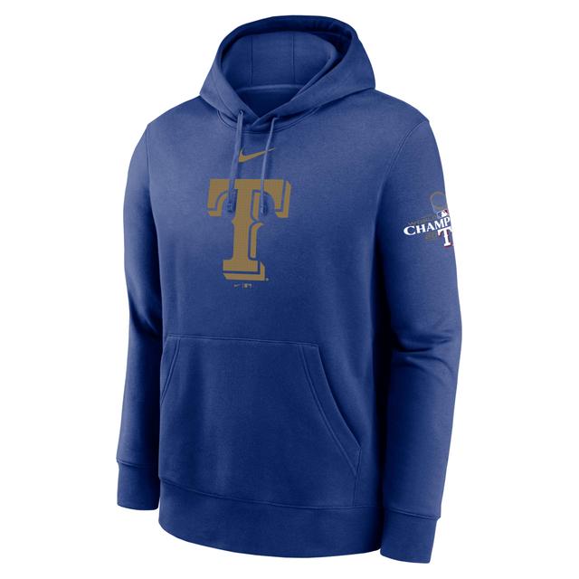 Nike Mens Royal Texas Rangers 2024 Gold Collection Club Fleece Pullover Hoodie Product Image