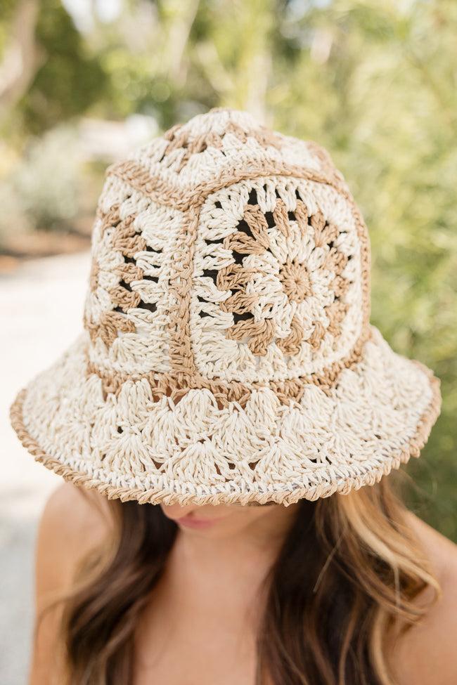 Ivory Crochet Bucket Hat Product Image