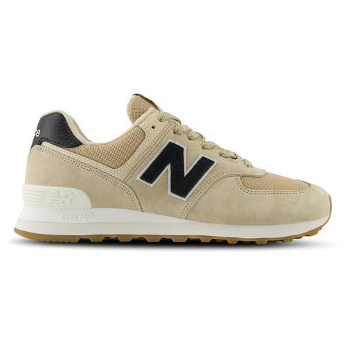 New Balance Mens 574 - Shoes Black/White/Tan Product Image