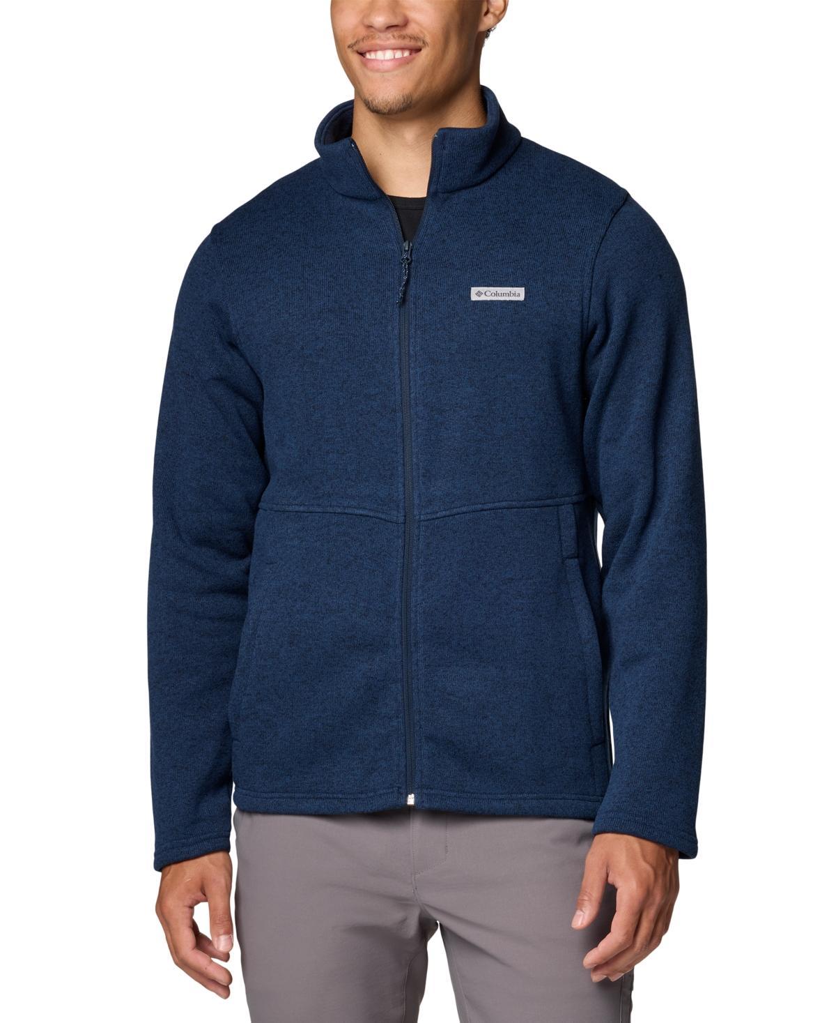 Columbia Mens Alto Pass Textured Knit Zip-Front Jacket Product Image