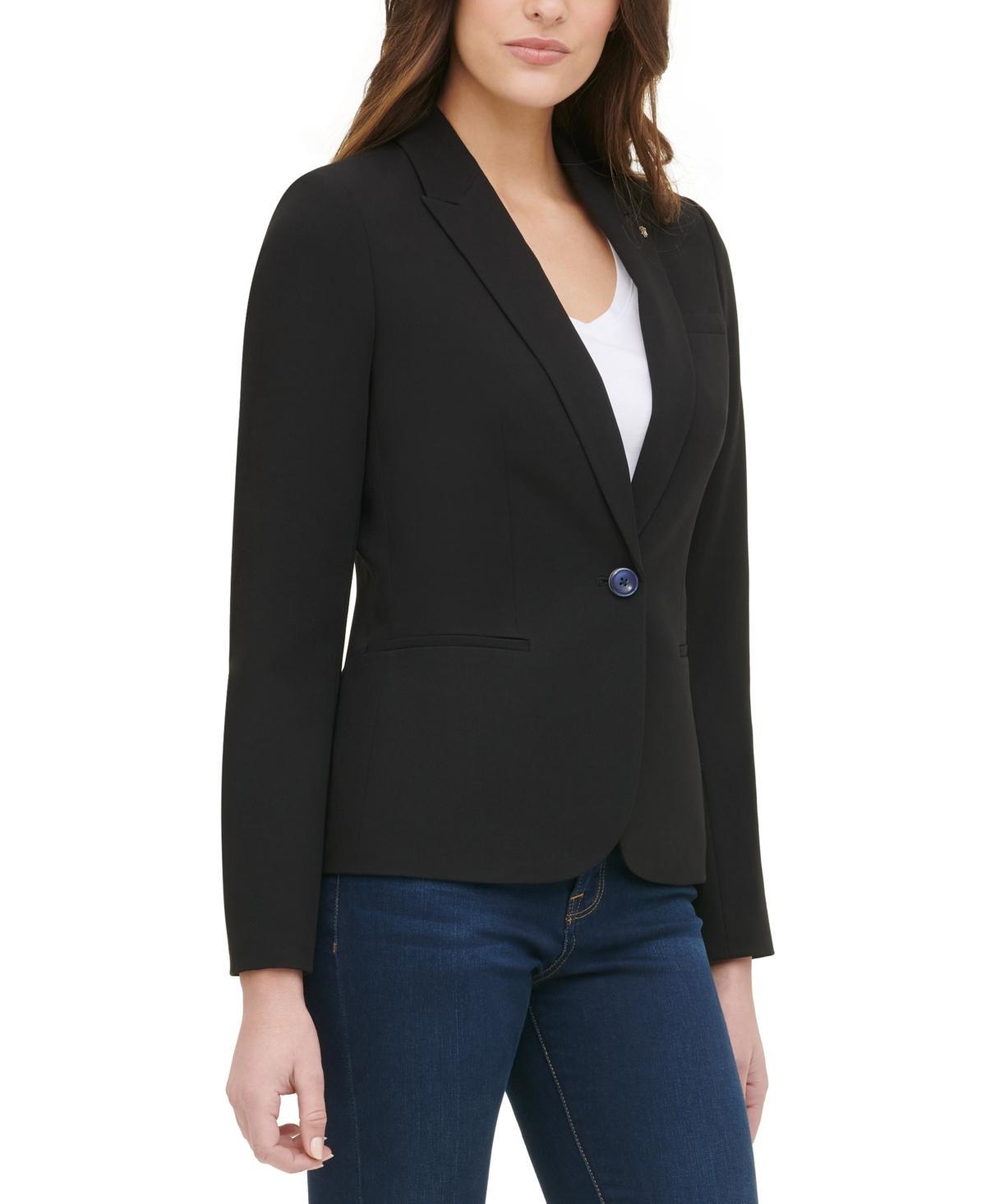 Tommy Hilfiger Womens One-Button Blazer Product Image