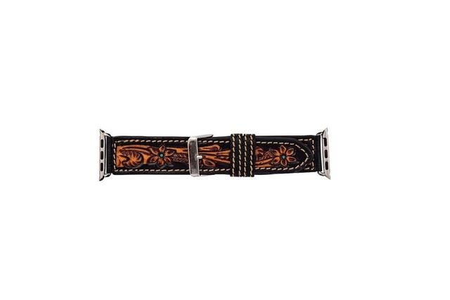 Fox Trail Hand Tooled Leather Apple Watchband Product Image