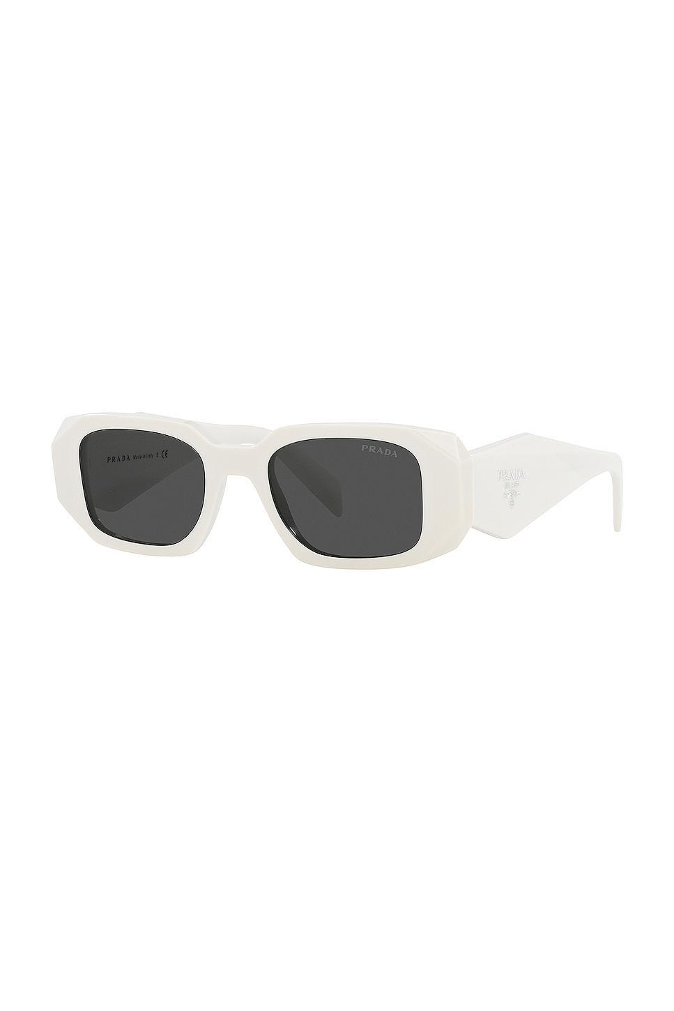 Prada Scultoreo Narrow Sunglasses in Black Product Image