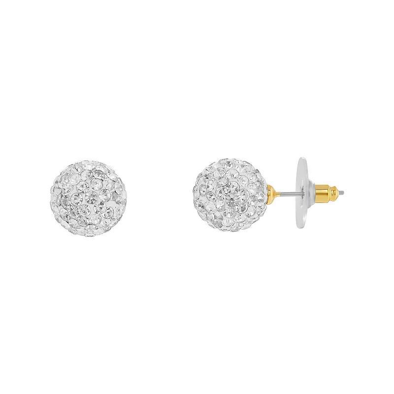 Emberly Gold Tone Crystal Fireball Stud Earrings, Womens, Yellow Gold Tone Product Image