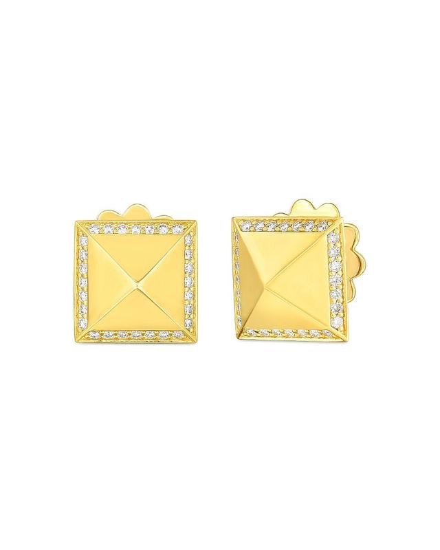 Roberto Coin 18K Yellow Gold Obelisco Diamond Stud Earrings - Female Product Image