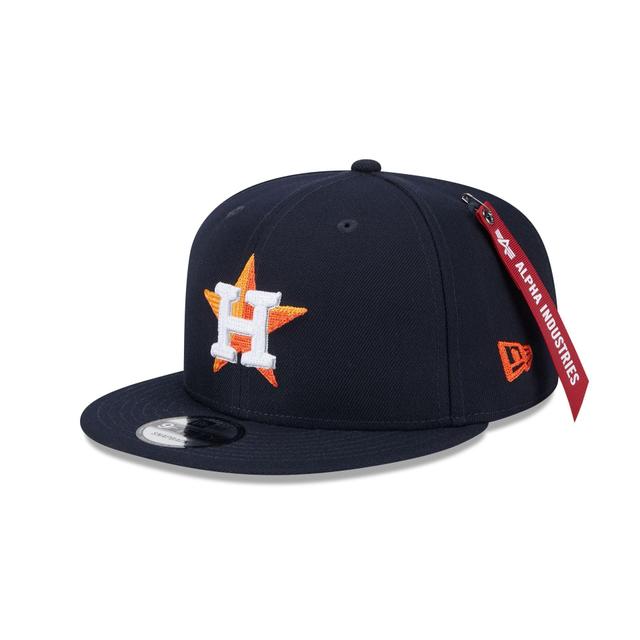 Alpha Industries x Houston Astros Navy 9FIFTY Snapback Hat Male Product Image