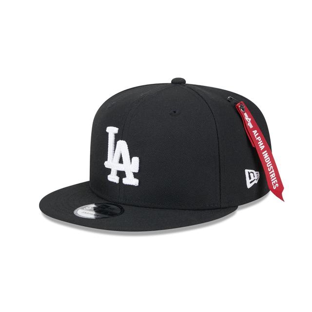 Alpha Industries x Los Angeles Dodgers Black 9FIFTY Snapback Hat Male Product Image