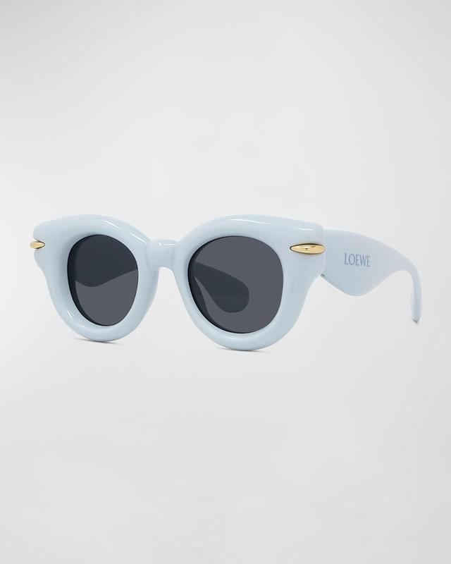 Mens Inflated Acetate-Nylon Round Sunglasses Product Image