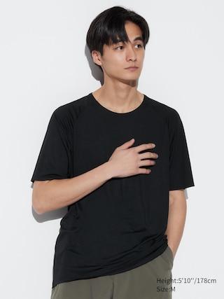 Mens Dry-Ex T-Shirt (Light) Black XL UNIQLO US Product Image