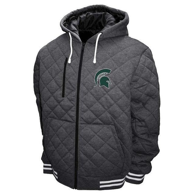 Mens Michigan State Spartans Hooded Diamond Quilt Jacket Product Image