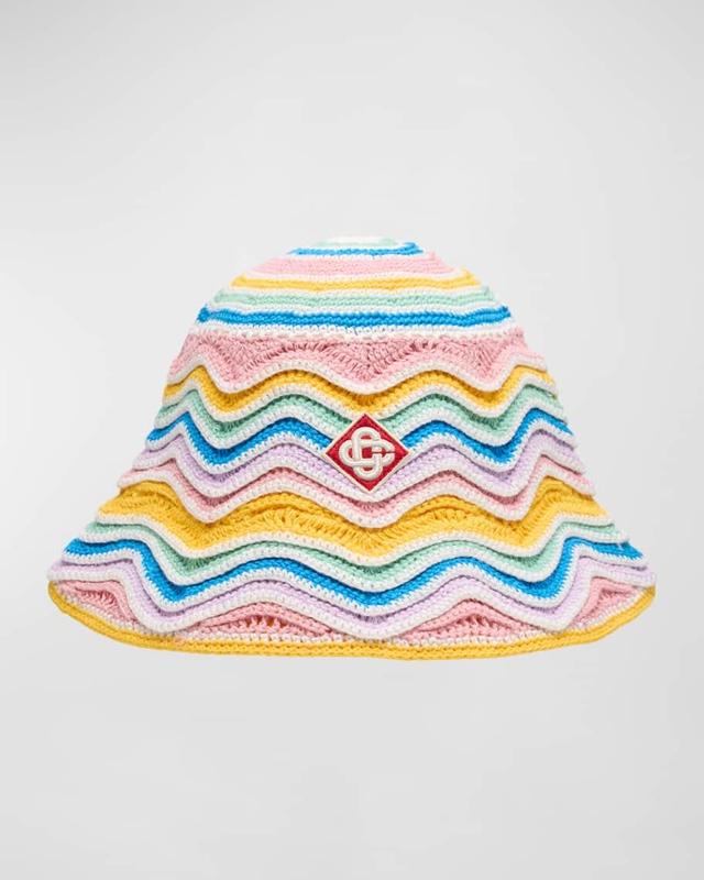 Men's Zig Zag Crochet Bucket Hat Product Image