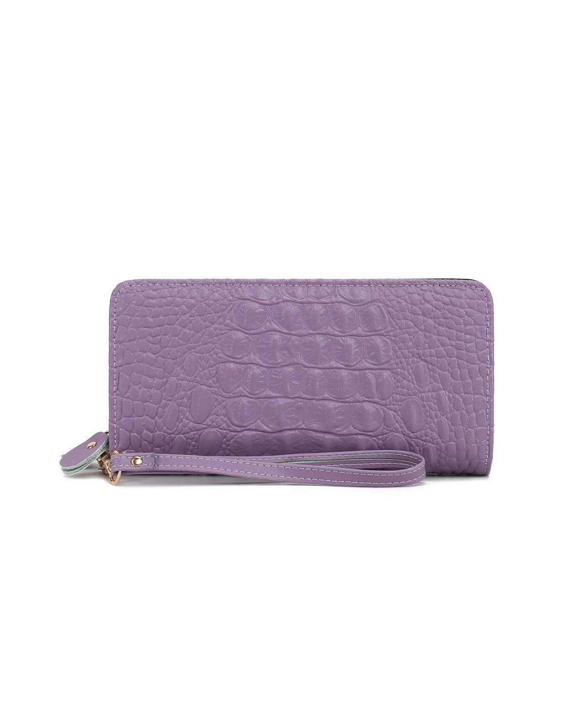 Mkf Collection Eve Genuine Material, Faux Crocodile-embossed Women s Wristlet Wallet by Mia K Product Image