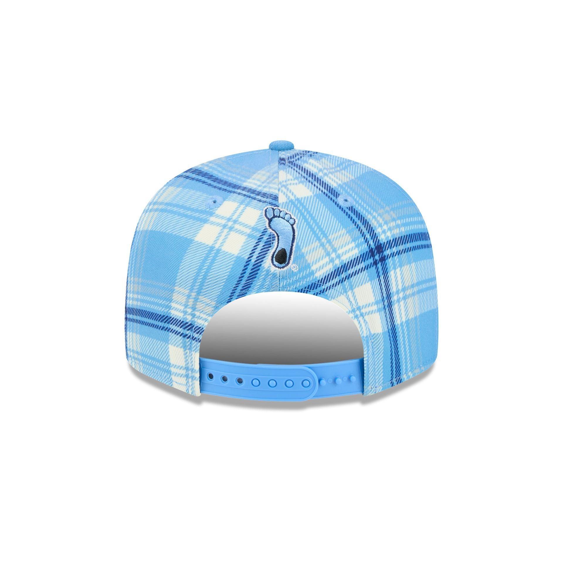 North Carolina University Tar Heels Plaid 9FIFTY Snapback Hat Male Product Image