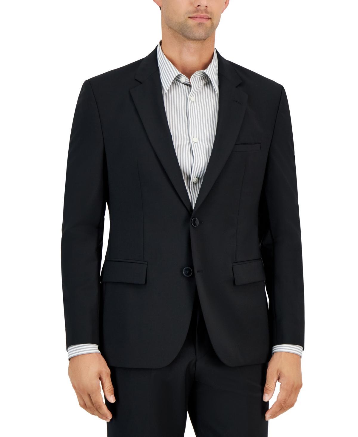 HUGO BOSS Hugo By  Men's Modern-fit Solid Wool-blend Suit Jacket In Blue Product Image