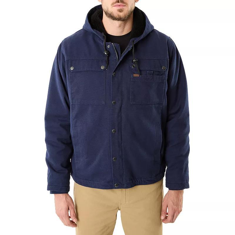 Mens Smiths Workwear Sherpa-Lined Duck Canvas Hooded Work Jacket Product Image