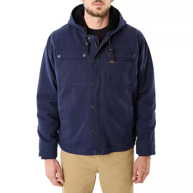 Mens Smiths Workwear Sherpa-Lined Duck Canvas Hooded Work Jacket Product Image