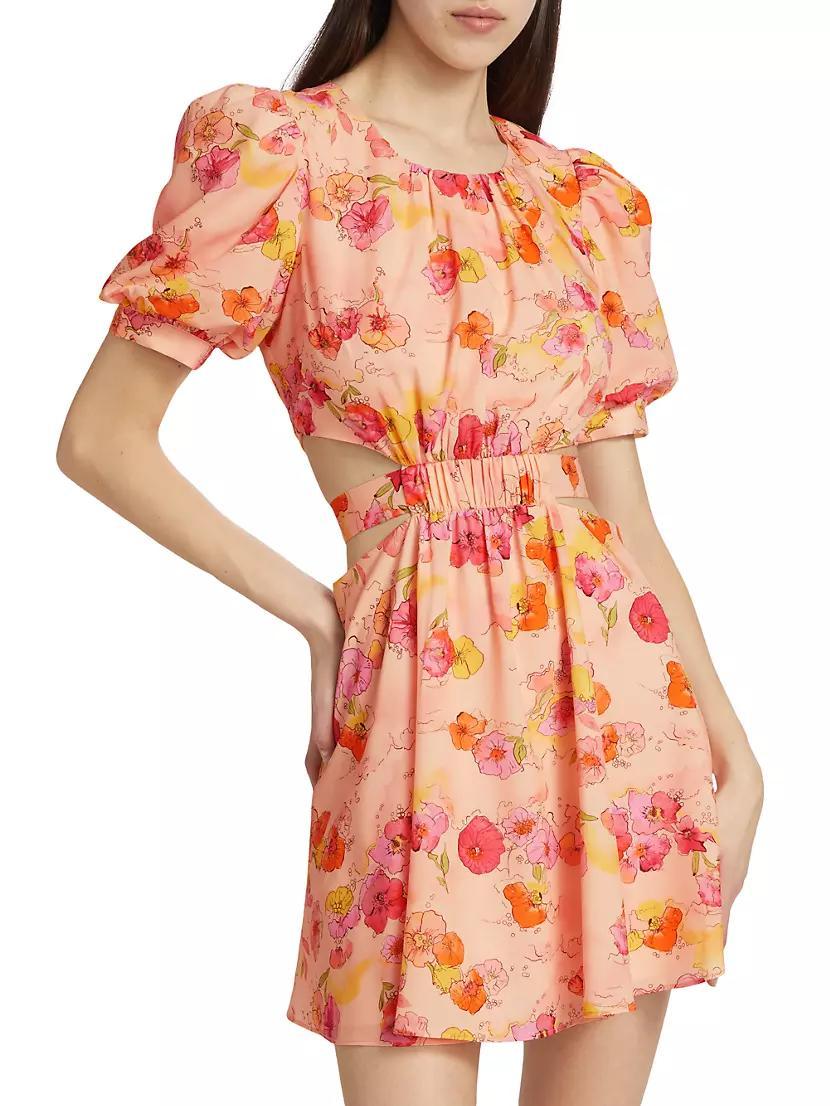 Cole Cut-Out Floral Minidress Product Image