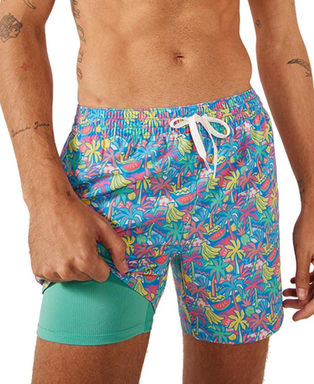 Chubbies Mens The Tropical Bunches Quick-Dry 5-1/2 Swim Trunks with Boxer-Brief Liner Product Image