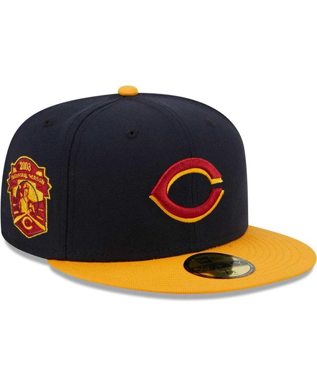 Mens New Era Navy Cincinnati Reds Primary Logo 59FIFTY Fitted Hat - Navy Product Image