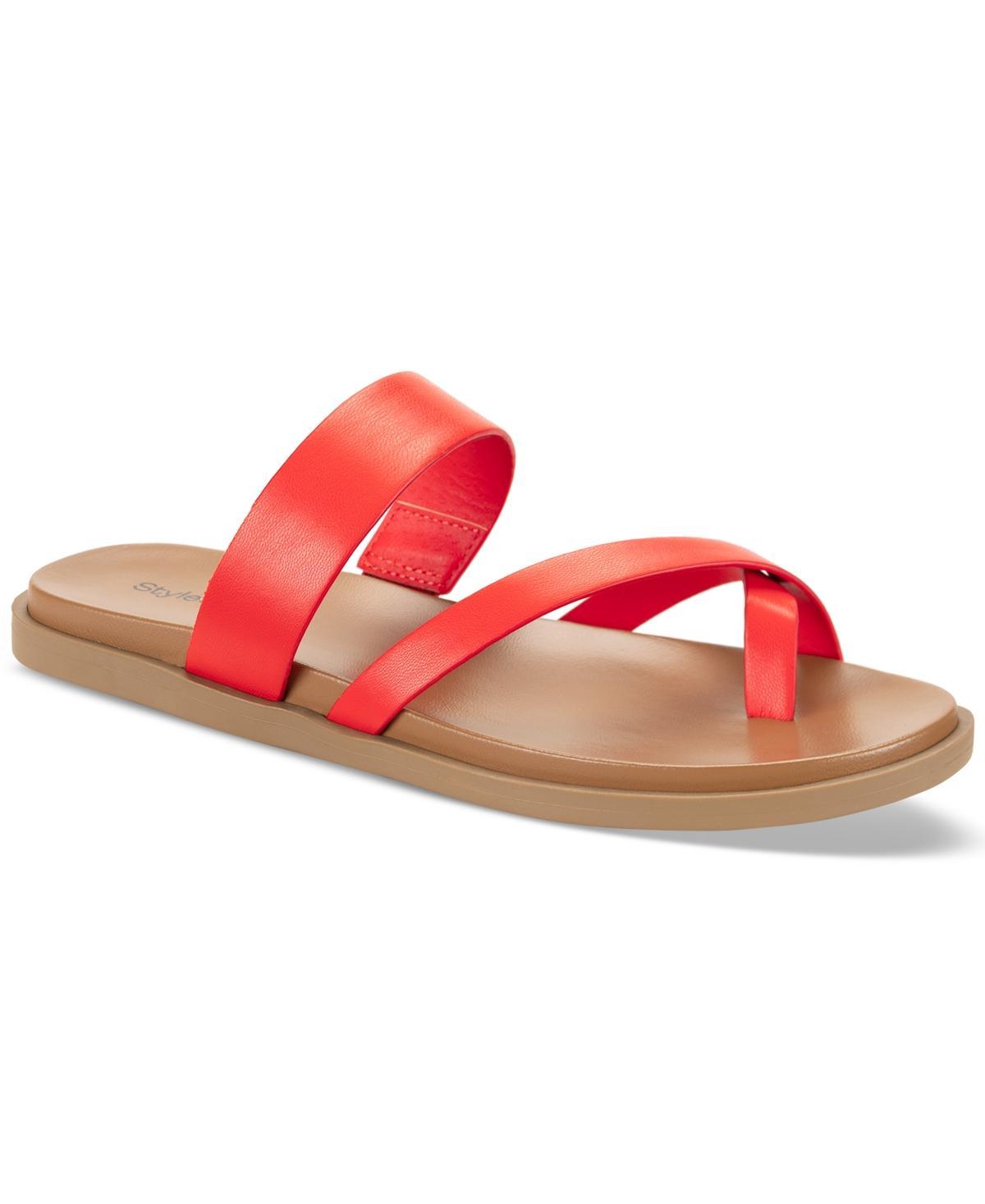 Style & Co Womens Cordeliaa Slip On Strappy Flat Sandals, Created for Macys Product Image