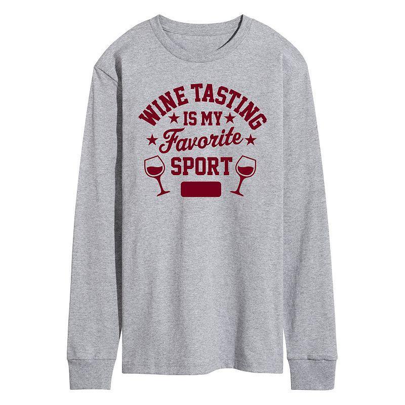 Mens Wine Tasting Fav Sport Long Sleeve Graphic Tee Product Image