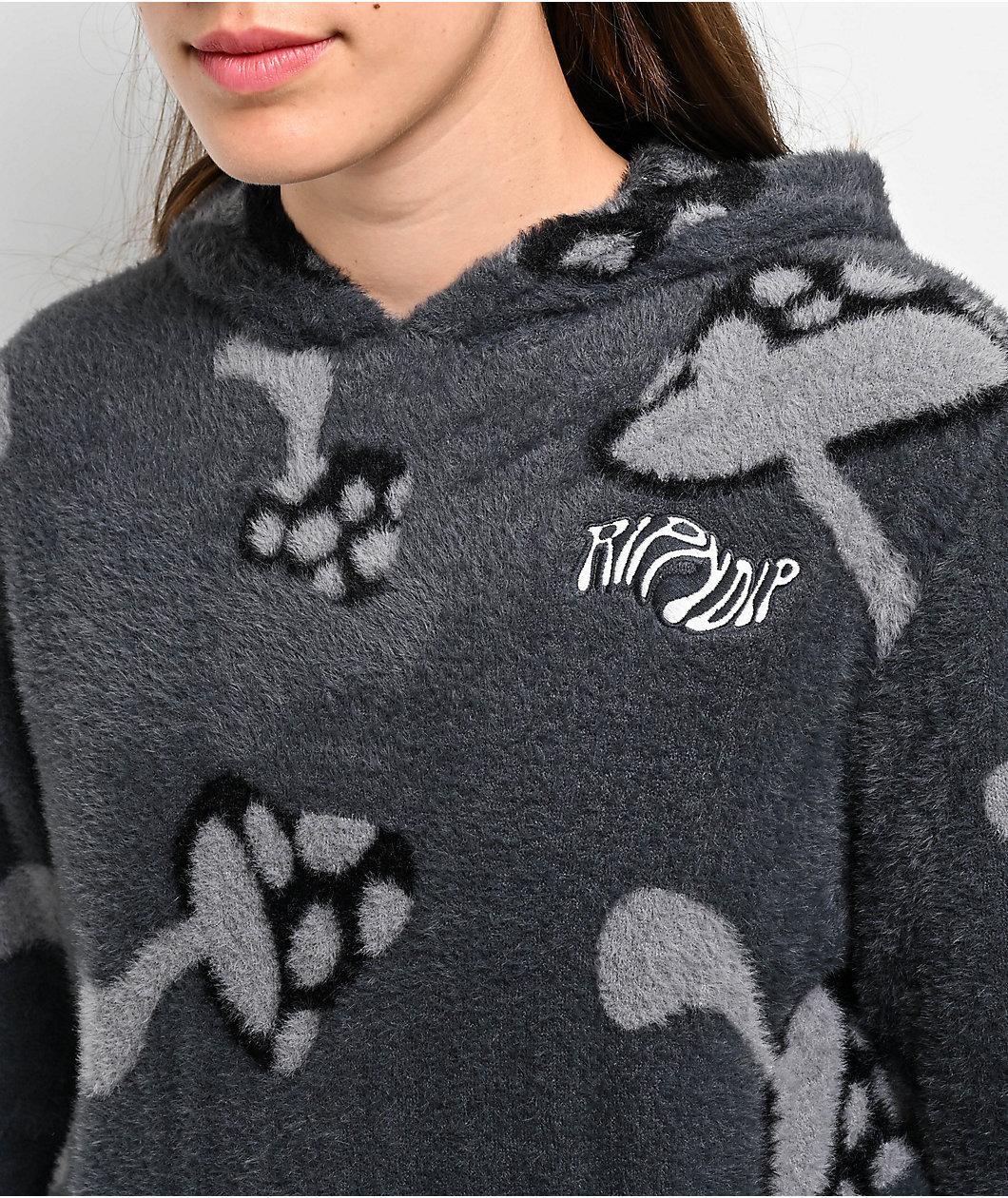 RIPNDIP Euphoria Faux Mohair Grey Hoodie Product Image