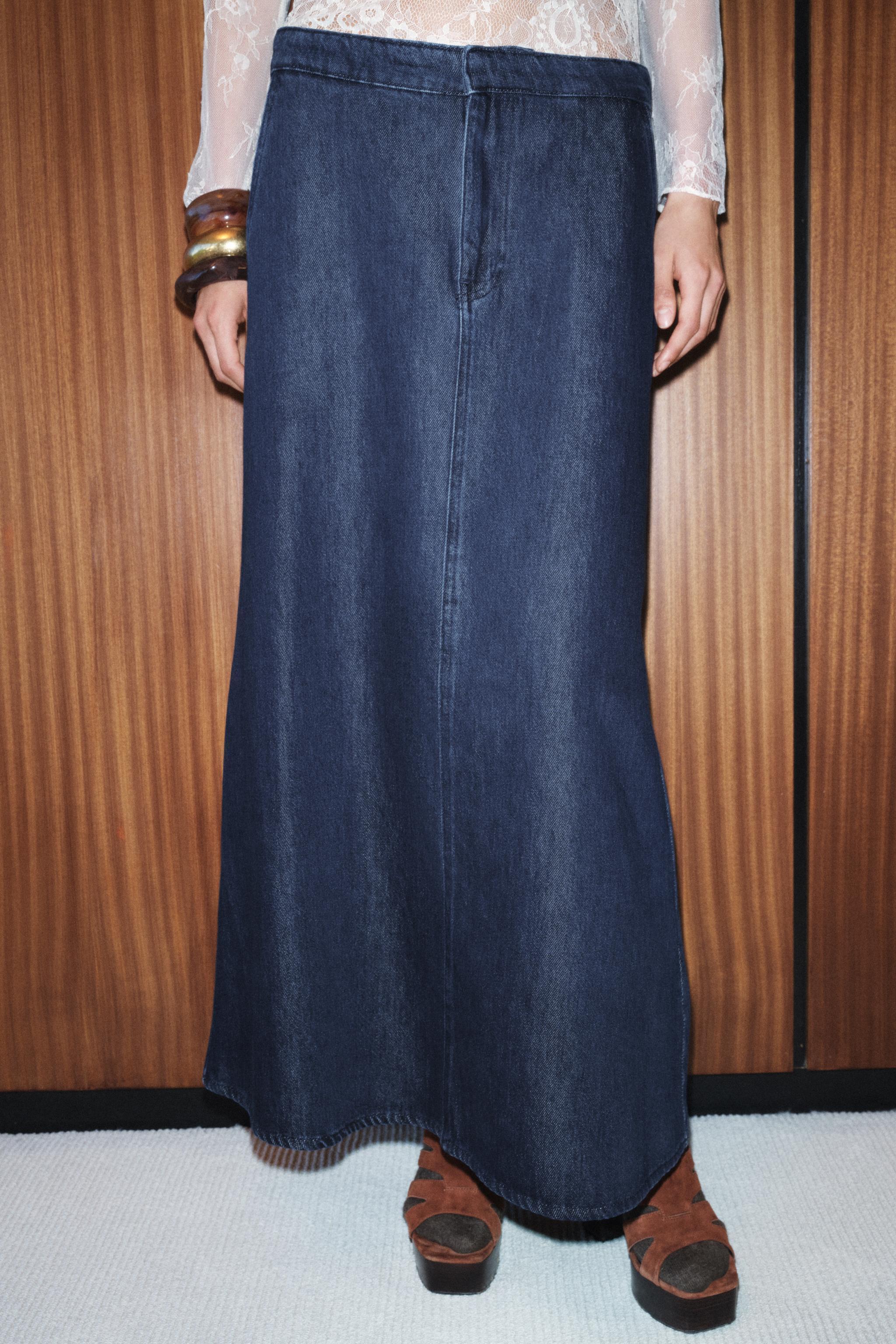 DENIM MIDI SKIRT ZW COLLECTION Product Image