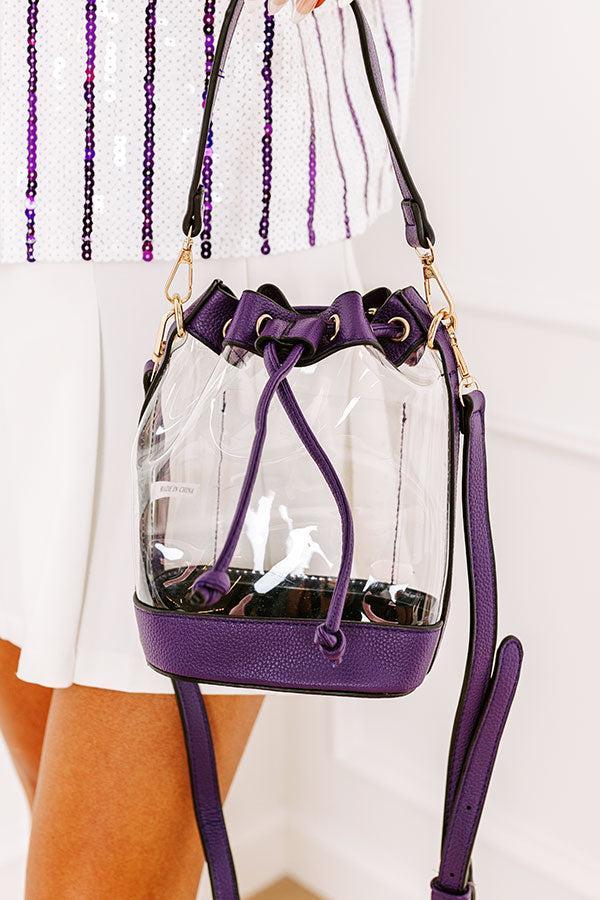 Pep Rally Ready Bucket Bag in Purple Product Image