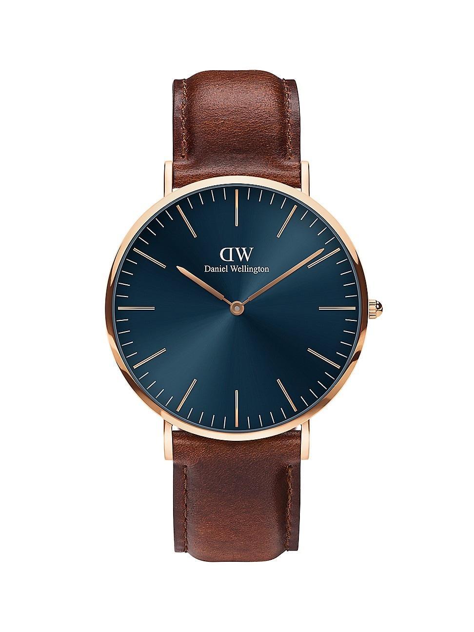 Daniel Wellington Classic St. Mawes Leather Strap Watch, 40mm Product Image