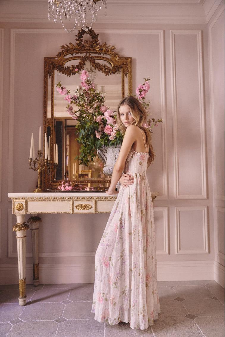 Santee Lurex Chiffon Floral Maxi Dress product image