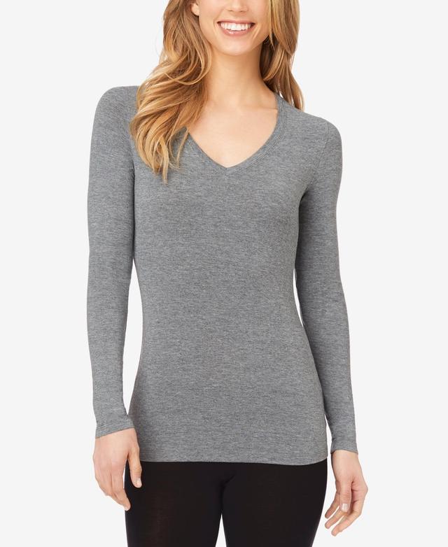 Cuddl Duds Womens Softwear V-Neck Long-Sleeve Layering Top Product Image