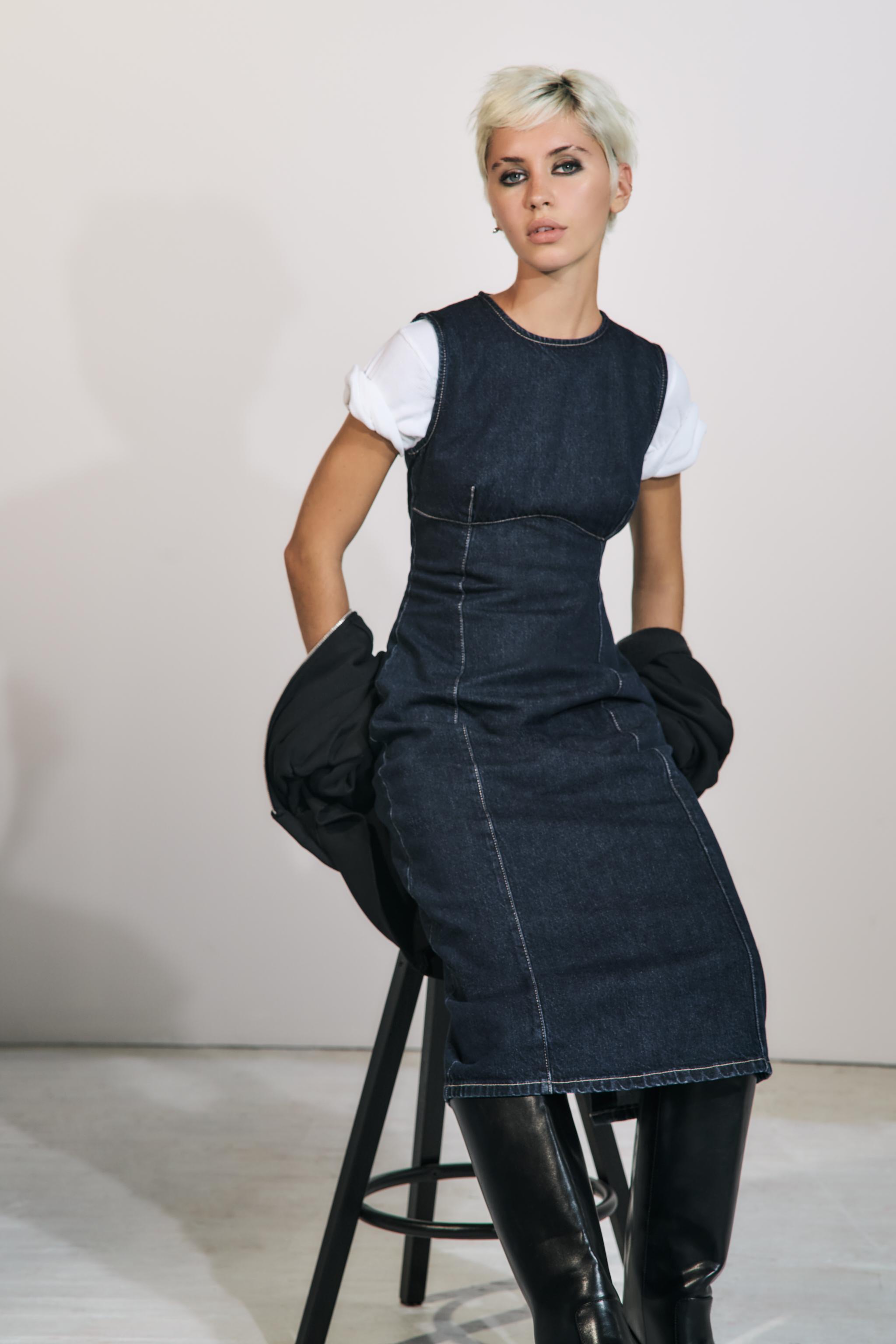 TRF DENIM MIDI DRESS product image