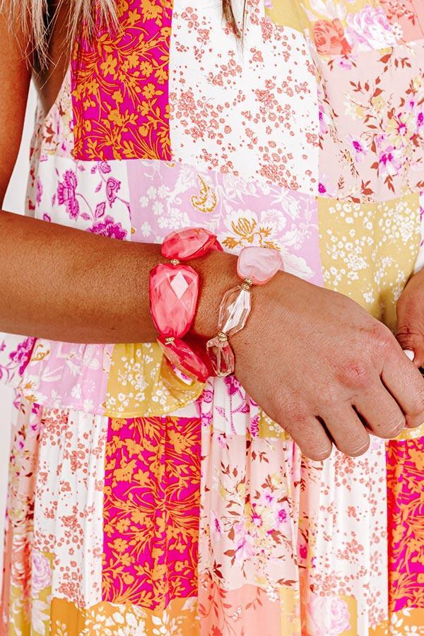 Take Me To Cabo Bracelet Set In Coral Product Image